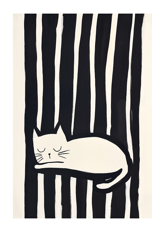 Poster Monochrome Catnap
