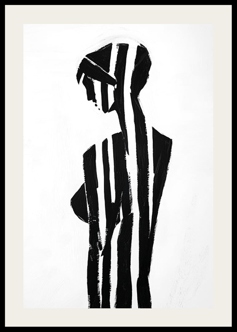 Čiernobiele pruhy tvoria tajomnú siluetu-12