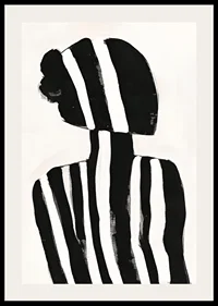 A silhouette in black and white stripes creates a mysterious feeling-2