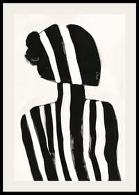 O siluetă în dungi albe și negre creează un sentiment misterios-2