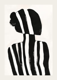 O siluetă în dungi albe și negre creează un sentiment misterios-3