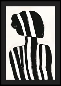 A silhouette in black and white stripes creates a mysterious feeling-4