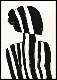 A silhouette in black and white stripes creates a mysterious feeling-6