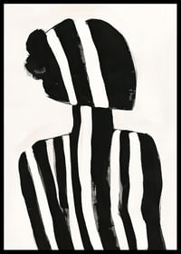 Une silhouette à rayures noires et blanches crée une sensation mystérieuse-2