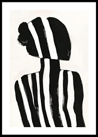 A silhouette in black and white stripes creates a mysterious feeling-0