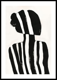 Une silhouette à rayures noires et blanches crée une sensation mystérieuse-0