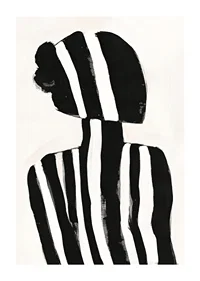 A silhouette in black and white stripes creates a mysterious feeling-1