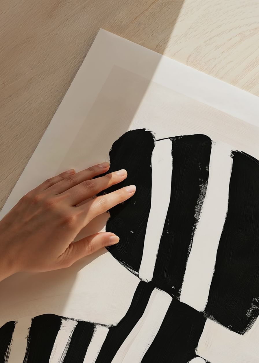 Une silhouette à rayures noires et blanches crée une sensation mystérieuse-12