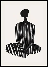 A stylish silhouette with harmonious stripes creates tranquility-2
