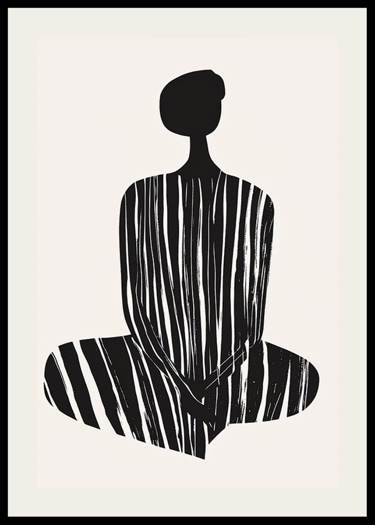 Una silueta elegante con rayas armoniosas crea tranquilidad.-12