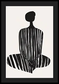 A stylish silhouette with harmonious stripes creates tranquility-4