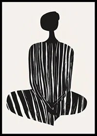 A stylish silhouette with harmonious stripes creates tranquility-6