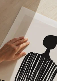 A stylish silhouette with harmonious stripes creates tranquility-9