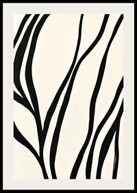 Black lines curve elegantly against a white background-2