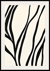 Black lines curve elegantly against a white background-2