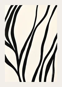 Black lines curve elegantly against a white background-3