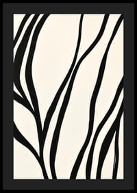 Svarte linjer buer elegant mot en hvit bakgrunn-4