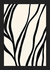 Black lines curve elegantly against a white background-5