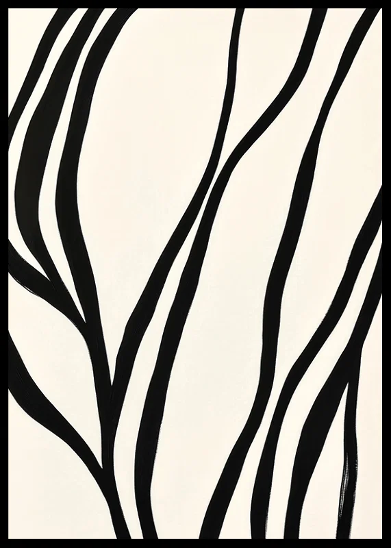 Black lines curve elegantly against a white background-12
