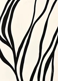 Black lines curve elegantly against a white background-7