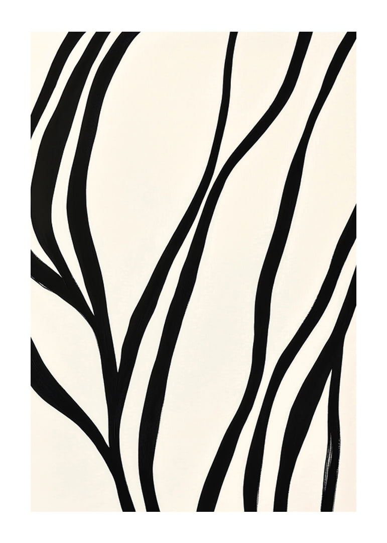 Black lines curve elegantly against a white background-12