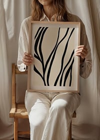 Black lines curve elegantly against a white background-8