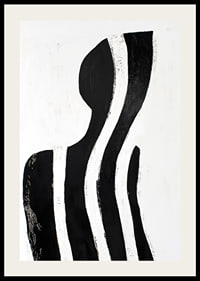 Liniile alb-negru creează o siluetă misterioasă și elegantă-2