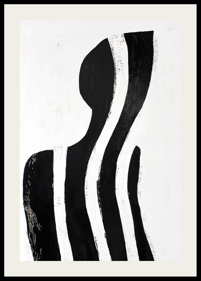 Black and white lines create a mysterious and elegant silhouette-12