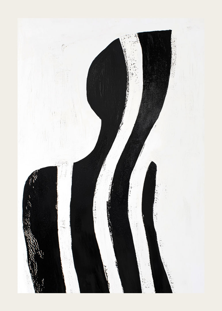 Liniile alb-negru creează o siluetă misterioasă și elegantă-12