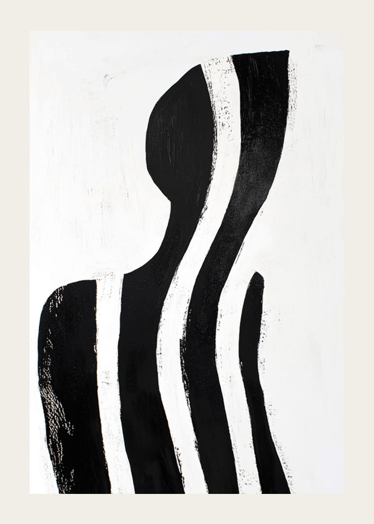 Black and white lines create a mysterious and elegant silhouette-12