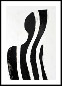 Liniile alb-negru creează o siluetă misterioasă și elegantă-0