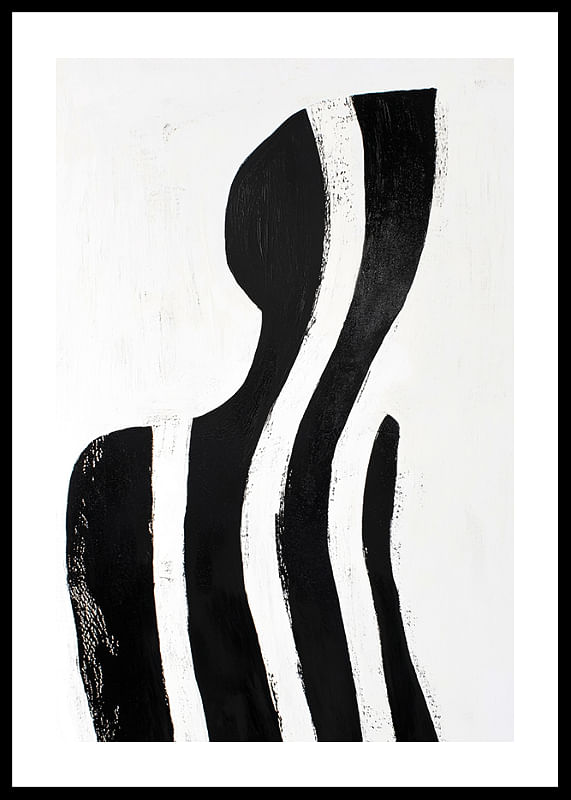 Liniile alb-negru creează o siluetă misterioasă și elegantă-12