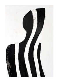 Liniile alb-negru creează o siluetă misterioasă și elegantă-1