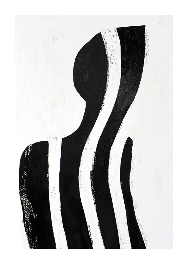 Liniile alb-negru creează o siluetă misterioasă și elegantă-12