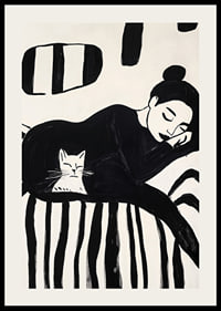 A harmonious scene of rest and simplicity in stylish brushstrokes-2