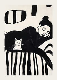A harmonious scene of rest and simplicity in stylish brushstrokes-3
