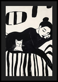 A harmonious scene of rest and simplicity in stylish brushstrokes-4