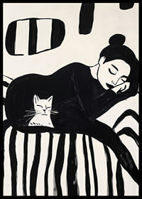 A harmonious scene of rest and simplicity in stylish brushstrokes-6