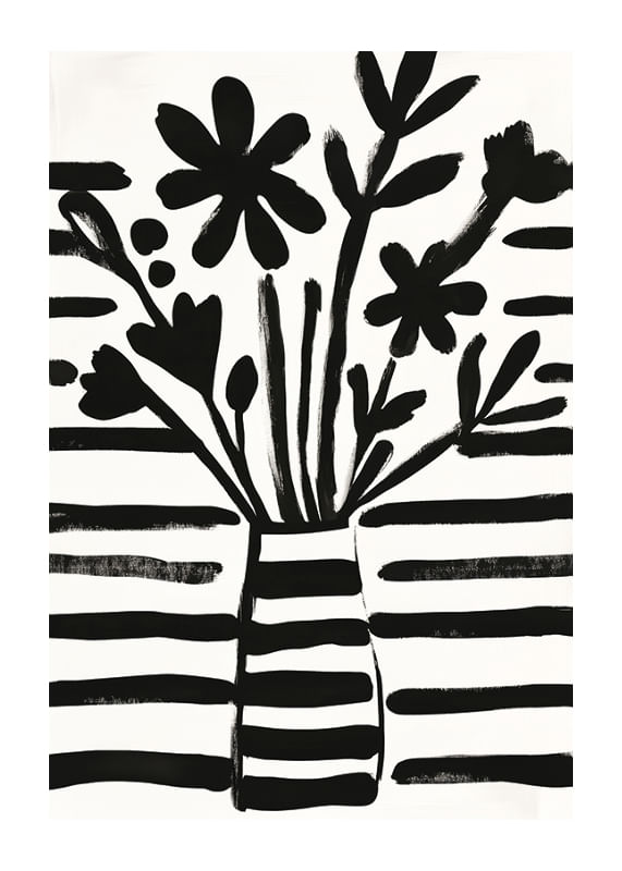 Plagát Monochrome Blooms