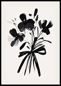 En stilren blombukett i svartvitt fångar evig elegans-2
