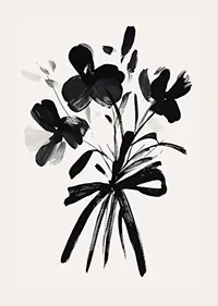 En stilren blombukett i svartvitt fångar evig elegans-3