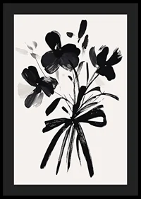 En stilren blombukett i svartvitt fångar evig elegans-4
