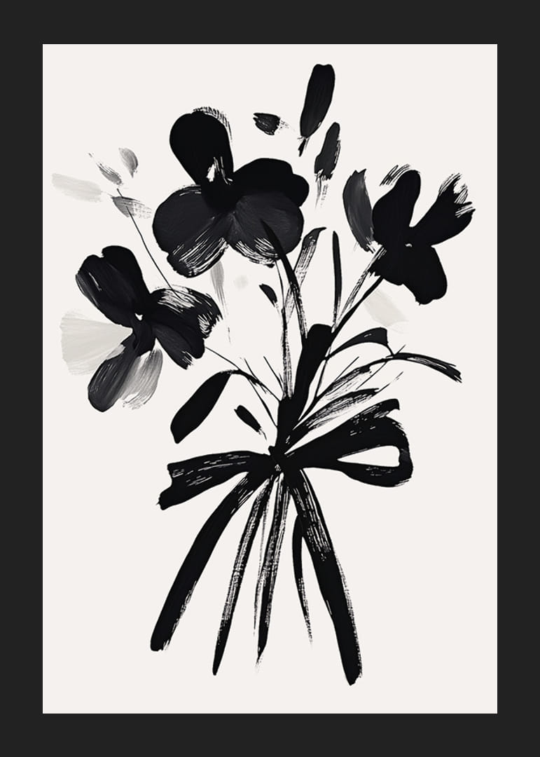 En stilig svart og hvit blomsterbukett fanger tidløs eleganse-12