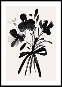 En stilren blombukett i svartvitt fångar evig elegans-0