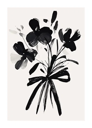 Poster Black Petals