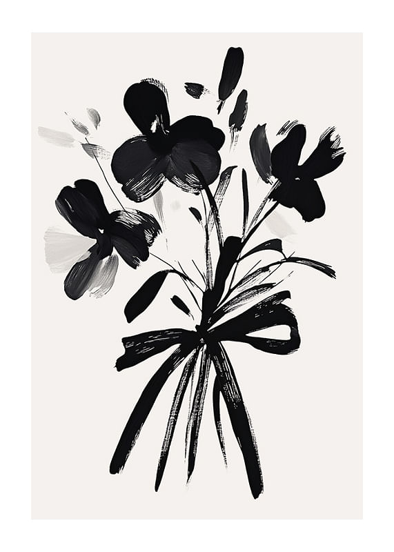 Plagát Black Petals