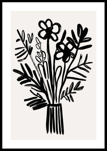 Poster Chic Floral Silhouettes