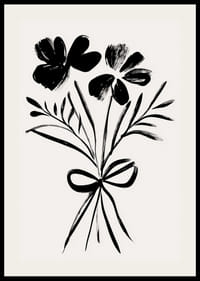 Elegante blomsterformer i svart blekk skaper tidløs skjønnhet-2