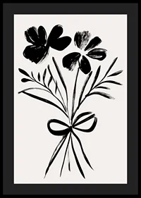 Elegant floral shapes in black ink create timeless beauty-4