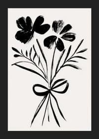 Elegante blomsterformer i svart blekk skaper tidløs skjønnhet-5